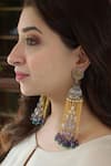 Buy_Heer-House Of Jewellery_Silver Plated Pearls Indradhanush Long Tassel Jhumkas_at_Aza_Fashions