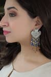 Buy_Heer-House Of Jewellery_Silver Plated Pearls Sooryodaya Kaanphool Earrings_at_Aza_Fashions