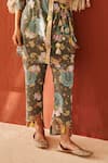 Priyanka Singh_Green Cotton Print Zardozi Floral And Jute Tassel Work Shirt With Pant  _Online_at_Aza_Fashions