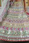 XOXO Apurva_Multi Color Raw Silk Heritage Geometric Bridal Lehenga Set  _Online_at_Aza_Fashions