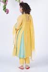 Jyoti Bansal_Yellow Pure Mul Chanderi With Cotton Fabric Gul Panelled Tunic Salwar Set _Online_at_Aza_Fashions