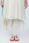 Buy_Jyoti Bansal_White Chanderi, Cotton Embroidery, Mirrors, Aafreen Tunic Dhoti Pant Set _Online_at_Aza_Fashions
