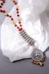 Shop_Curio Cottage_Silver Plated Bead The Gypsy Rudraksha Long Necklace _at_Aza_Fashions