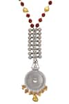 Shop_Curio Cottage_Silver Plated Bead The Gypsy Rudraksha Long Necklace _Online_at_Aza_Fashions