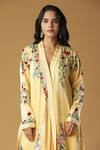 Shop_AHLAM_Multi Color Modal Satin Silk Embroidered Floral Kurta Palazzo Set _Online_at_Aza_Fashions