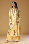 AHLAM_Multi Color Modal Satin Silk Embroidered Floral Kurta Palazzo Set _at_Aza_Fashions