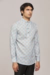 Buy_Arihant Rai Sinha_Multi Color Cotton Printed Mandala Patterns Mandarin Collar Shirt _Online_at_Aza_Fashions