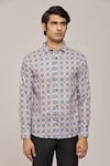 Arihant Rai Sinha_Multi Color Cotton Printed Mandala Patterns Shirt _Online_at_Aza_Fashions