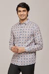 Buy_Arihant Rai Sinha_Multi Color Cotton Printed Mandala Patterns Shirt _Online_at_Aza_Fashions