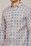 Arihant Rai Sinha_Multi Color Cotton Printed Mandala Patterns Shirt _at_Aza_Fashions