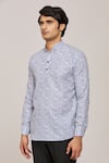 Buy_Arihant Rai Sinha_Multi Color Cotton Printed Mandarin Collar Shirt _Online_at_Aza_Fashions