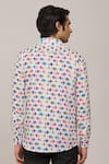 Shop_Arihant Rai Sinha_Multi Color Cotton Printed Elephant Motifs Mandarin Collar Shirt _at_Aza_Fashions