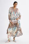 Shop_Rajdeep Ranawat_Multi Color Satin Printed Abstract Sonth Dhoti Pant  _Online_at_Aza_Fashions