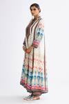 Buy_Rajdeep Ranawat_Multi Color Silk Printed Abstract Band Collar Ada Anarkali Tunic  _Online_at_Aza_Fashions