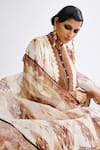 Rajdeep Ranawat_Brown Printed Abstract Behroom Dupatta  _Online_at_Aza_Fashions