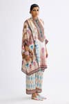 Buy_Rajdeep Ranawat_Multi Color Silk Printed Abstract Band Collar Chanel Tunic  _Online_at_Aza_Fashions