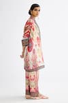 Shop_Rajdeep Ranawat_Pink Silk Printed Abstract Band Collar Chanel Tunic  _Online_at_Aza_Fashions