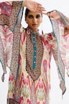 Rajdeep Ranawat Pink Silk Round Neck Nylla Abstract Mandala Print Tunic at Aza Fashions Rajdeep Ranawat_Pink Silk Round Neck Nylla Abstract Mandala Print Tunic_at_Aza_Fashions