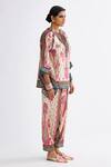 Buy_Rajdeep Ranawat_Pink Satin Print Abstract Ramona Turkish Pant  _Online_at_Aza_Fashions