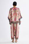 Shop_Rajdeep Ranawat_Pink Satin Print Abstract Ramona Turkish Pant  _at_Aza_Fashions