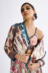 Rajdeep Ranawat_Multi Color Silk Print Abstract V Neck Ursula Bridgette Bralette  _Online_at_Aza_Fashions