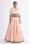 Rajdeep Ranawat_Pink Satin And Silk Duppion Varsha Leela Mandala Lehenga With Blouse  _Online_at_Aza_Fashions