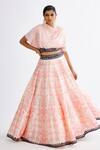 Buy_Rajdeep Ranawat_Pink Satin And Silk Duppion Varsha Leela Mandala Lehenga With Blouse  _at_Aza_Fashions