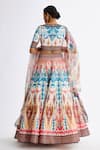 Shop_Rajdeep Ranawat_Multi Color Scuba Printed Abstract V Varsha Leela Blouse Lehenga Set  _at_Aza_Fashions