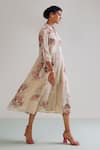 Shop_Kalista_Off White Viscose Chinon Printed Floral Motifs Collared Sophie Pattern Dress _Online_at_Aza_Fashions