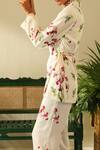 Buy Label Deepika Nagpal Ivory Cotton Embroidery Collared Charlotte Floral Print Shirt And Pant Set Online at Aza Fashions Buy_Label Deepika Nagpal_Ivory Cotton Embroidery Collared Charlotte Floral Print Shirt And Pant Set_Online_at_Aza_Fashions