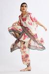 Shop_Rajdeep Ranawat_Pink Satin Printed Abstract Sonth Pattern Dhoti Pant  _Online_at_Aza_Fashions
