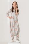 Buy_Pasha India_Green Cotton, Rayon Floral Print Dhoti Jumpsuit _at_Aza_Fashions