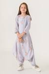 Buy_Pasha India_Grey Cotton, Rayon Printed Dhoti Jumpsuit _at_Aza_Fashions