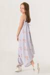 Pasha India_Grey Cotton, Rayon Embroidery Printed Palazzo Jumpsuit _Online_at_Aza_Fashions