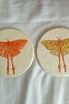 Buy_ARANYA EARTHCRAFT_Multi Color Papier Mache Hawk And Luna Carved Coasters Set_Online_at_Aza_Fashions