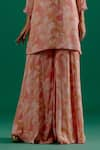 Buy_Sitaraa_Pink Crepe Print Floral Round Neck Mohini Kurta And Sharara Set _Online_at_Aza_Fashions