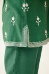 Buy Kora Green Silk, Chanderi Embroidery Round Neck Floral Kurta And Pant Set Buy_Kora_Green Silk, Chanderi Embroidery Round Neck Floral Kurta And Pant Set