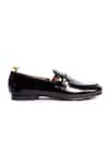 Buy_Artimen_Black Leather Horse-bit Buckle Loafers _Online_at_Aza_Fashions