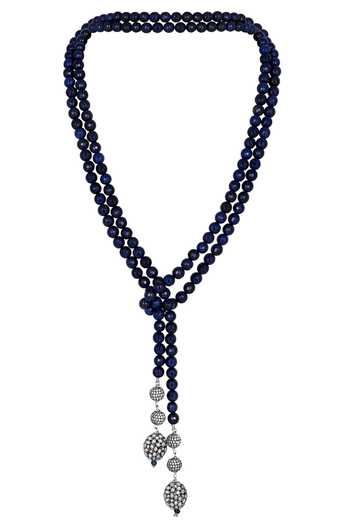 Shop_HRISHA_Black Agate Stone Embellished Chain _at_Aza_Fashions