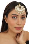 Buy_Riana Jewellery_Gold Plated Bead Drop Maangtikka _at_Aza_Fashions