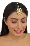 Buy Riana Jewellery Gold Plated Bead Drop Maangtikka at Aza Fashions Buy_Riana Jewellery_Gold Plated Bead Drop Maangtikka _at_Aza_Fashions