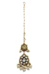 Shop_Riana Jewellery_Blue Real Jadtar Stones Handcrafted Maangtikka _at_Aza_Fashions