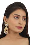Buy_Riana Jewellery_Gold Plated Real Jadtar Stones Bead Drop Jhumkas _at_Aza_Fashions