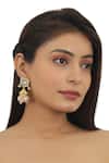 Buy_Riana Jewellery_Gold Plated Carved Jhumkas _at_Aza_Fashions