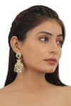 Buy_Riana Jewellery_Gold Plated Metallic Thread Bead Drop Dangler Earrings _at_Aza_Fashions