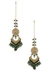 Shop_Riana Jewellery_Gold Plated Real Jadtar Stones Embellished Chandelier Earrings _at_Aza_Fashions