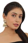 Buy_Riana Jewellery_Gold Plated Bead Drop Jhumkas _at_Aza_Fashions