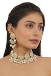 Buy_Riana Jewellery_Gold Plated Real Jadtar Stones Bead Embellished Necklace Set _at_Aza_Fashions