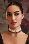 Buy_Paisley Pop_Gold Plated Kundan Pearl Choker Necklace _at_Aza_Fashions
