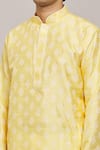 Shop_Arihant Rai Sinha_Yellow Silk Dupion Printed Floral Botanical Kurta Set _Online_at_Aza_Fashions